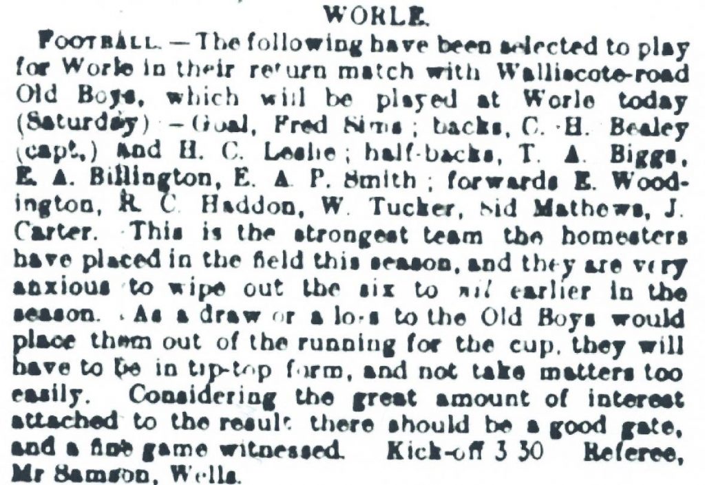 4th April 1903 Match Report
