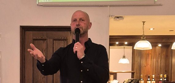 Compere Jim Darch gets the evening underway.